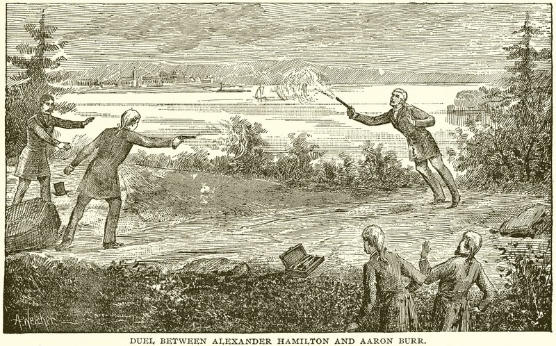 Alexander Hamilton ve Aaron Burr arasındaki düello by English School