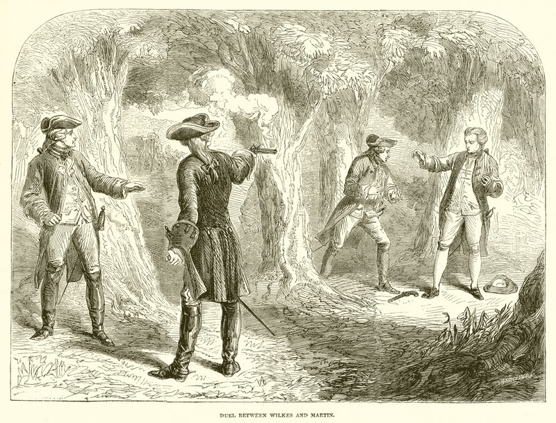 Wilkes ve Martin arasındaki düello by English School