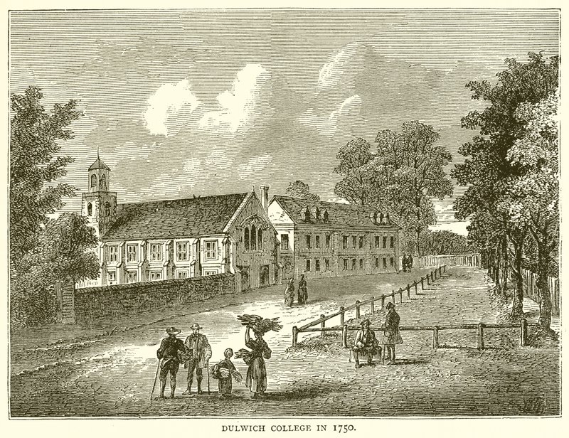 1750 yılında Dulwich Koleji by English School