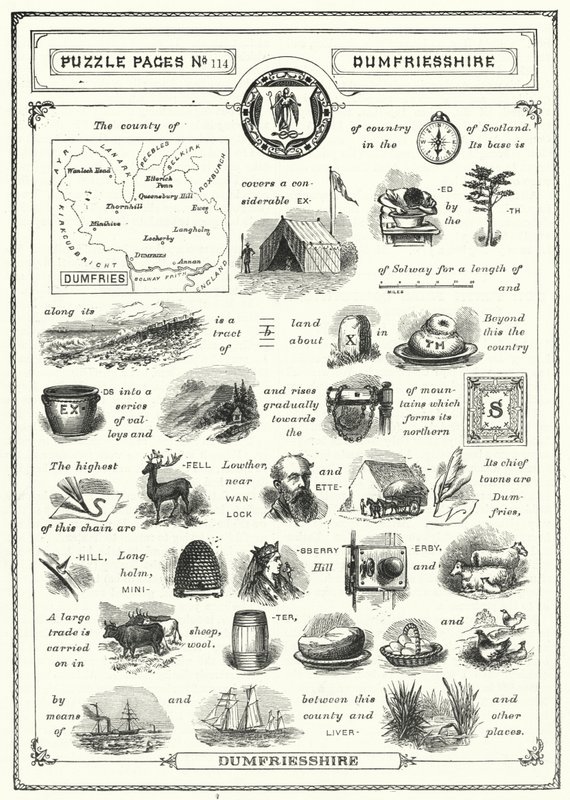 Dumfriesshire (gravür) by English School