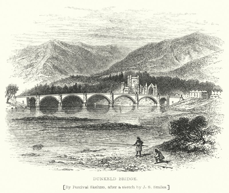 Dunkeld Köprüsü (gravür) by English School