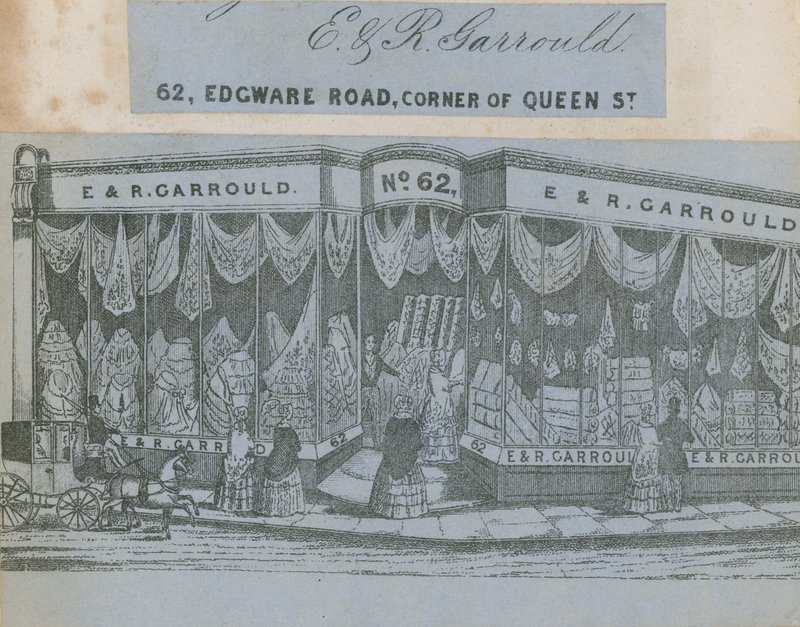 E & R Garrould, 62 Edgware Road, Corner of Queen Street, Londra by English School