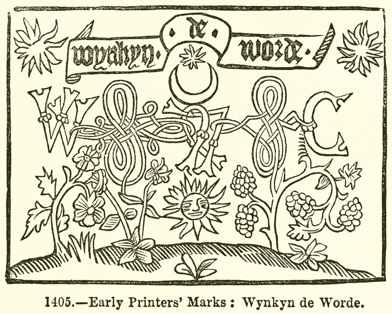 İlk Yazıcı Markaları: Wynkyn de Worde by English School