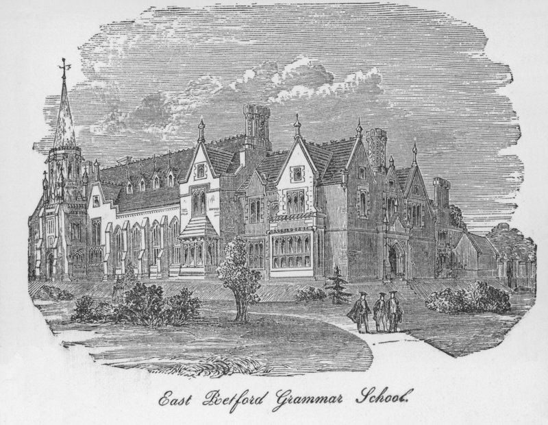 Doğu Retford Gramer Okulu (gravür) by English School