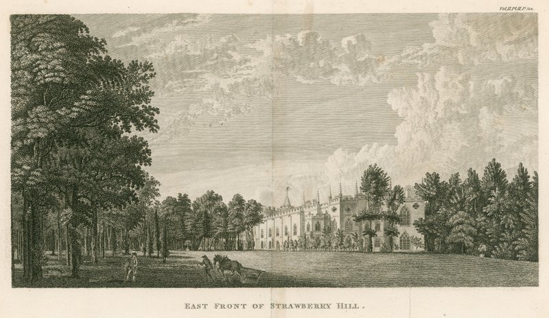 Strawberry Hill'in doğu cephesi, Twickenham, Londra by English School