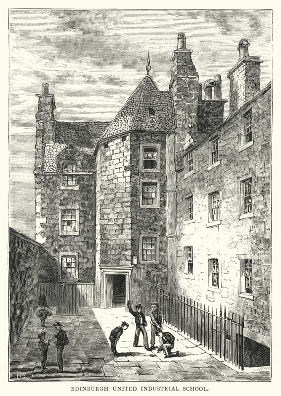 Edinburgh Birleşik Endüstri Okulu (gravür) by English School