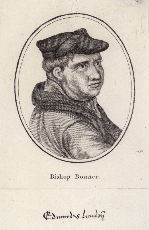 Edmund Bonner, İngiliz din adamı ve I. Mary döneminde Protestanlara zulmeden Londra Piskoposu (gravür) by English School