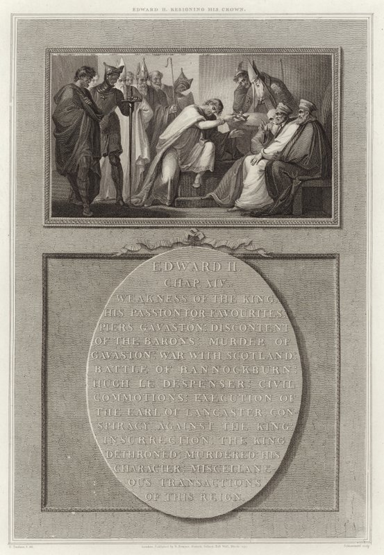 Edward II tahtından istifa etti by English School
