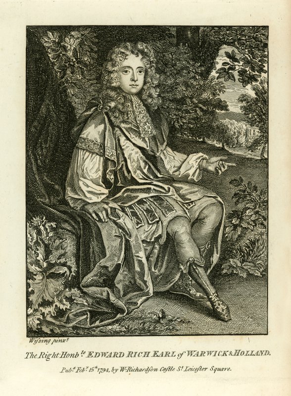 Edward Rich, Warwick ve Hollanda Kontu by English School