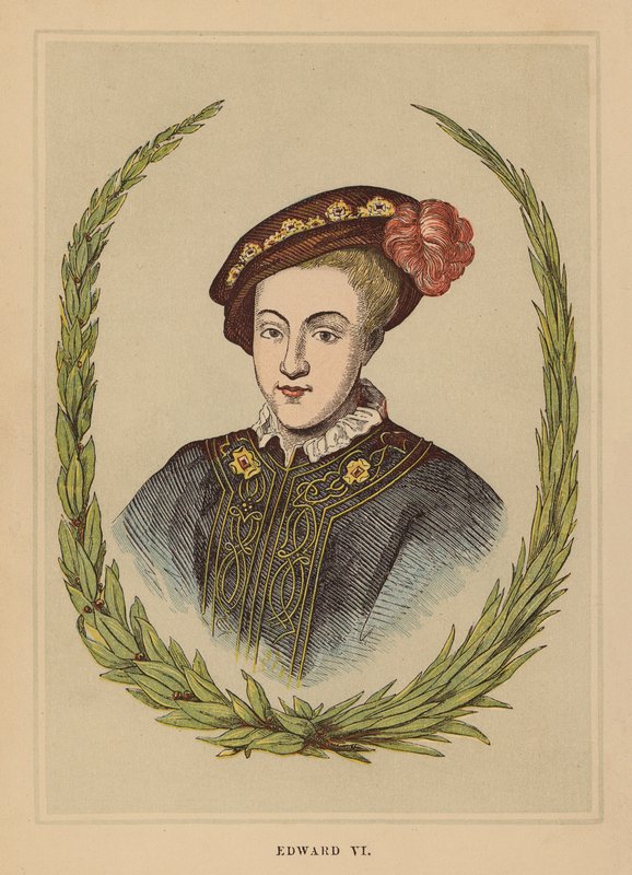 Edward VI (renkli gravür) by English School