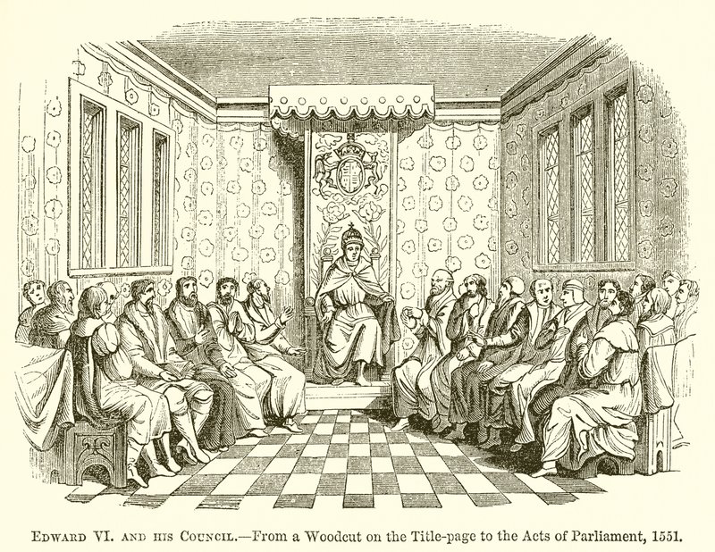 Edward VI ve Konseyi by English School