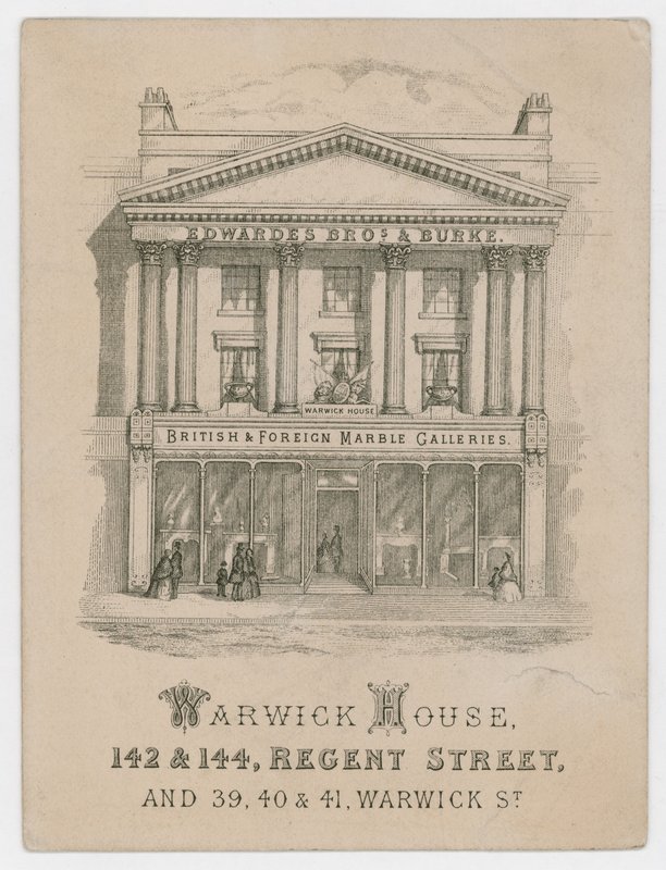 Edwardes Brothers & Burke, ticari kart by English School