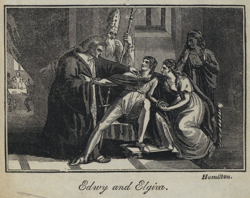 Edwy ve Elgiva (gravür) by English School