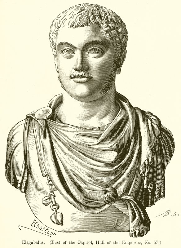 Elagabalus. (Capitol Büstü, İmparatorlar Salonu, No. 57) by English School