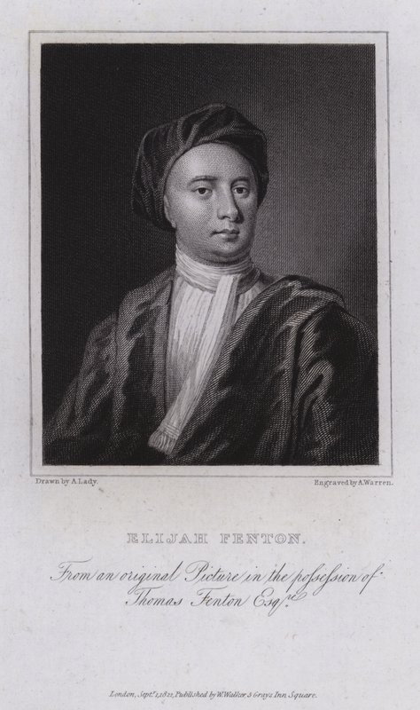 Elijah Fenton, İngiliz şair, biyografi yazarı ve çevirmen by English School