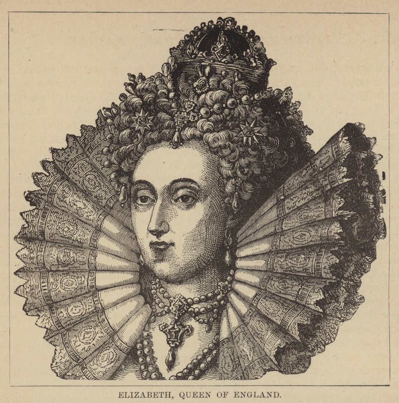 Elizabeth, İngiltere Kraliçesi (gravür) by English School