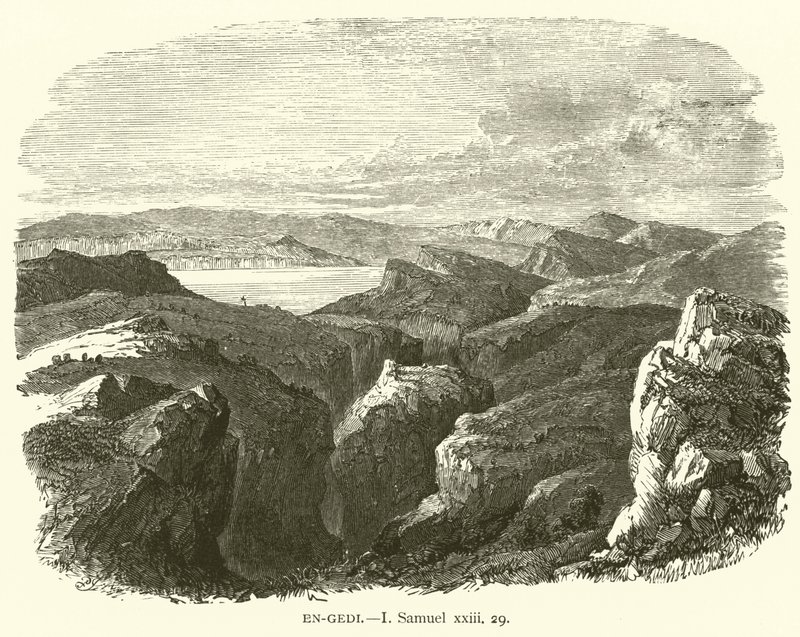 En-Gedi, I, Samuel, xxiii, 29 (engraving) by English School