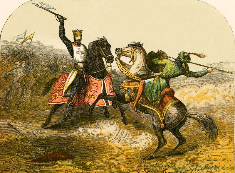 Richard I ve Selahaddin arasındaki karşılaşma by English School