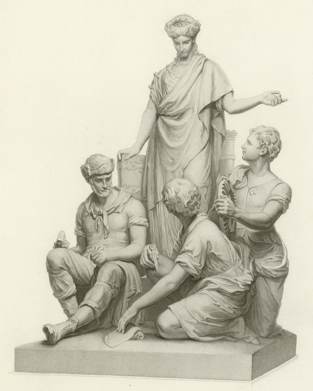Mühendislik, Albert Memorial, Hyde Park, Londra (gravür) by English School