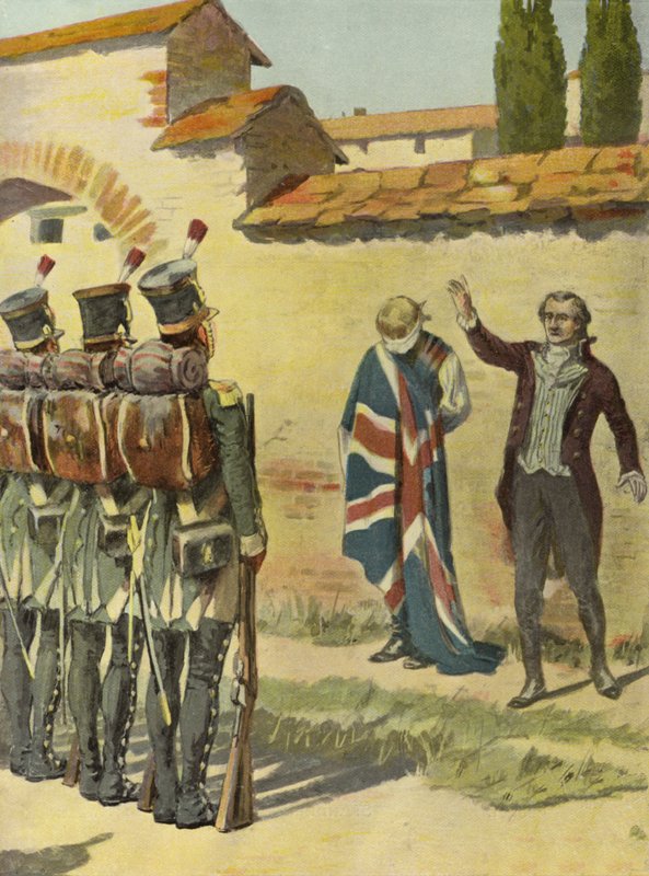 Bir Mahkûmu Koruyan İngiliz Konsolosu (renkli taş) by English School