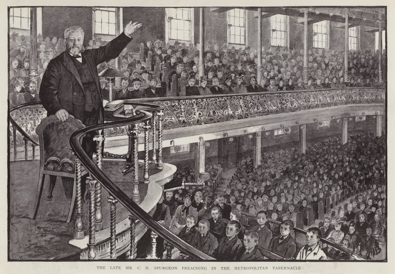 İngiliz Özel Baptist vaiz Charles Haddon Spurgeon Metropolitan Tabernacle, Londra