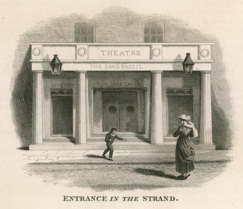 The Strand of the Sans Pareil Theatre (Adelphi Theatre), Londra