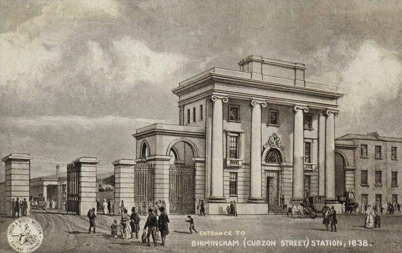 Birmingham (Curzon Caddesi) İstasyonuna Giriş, 1838 by English School