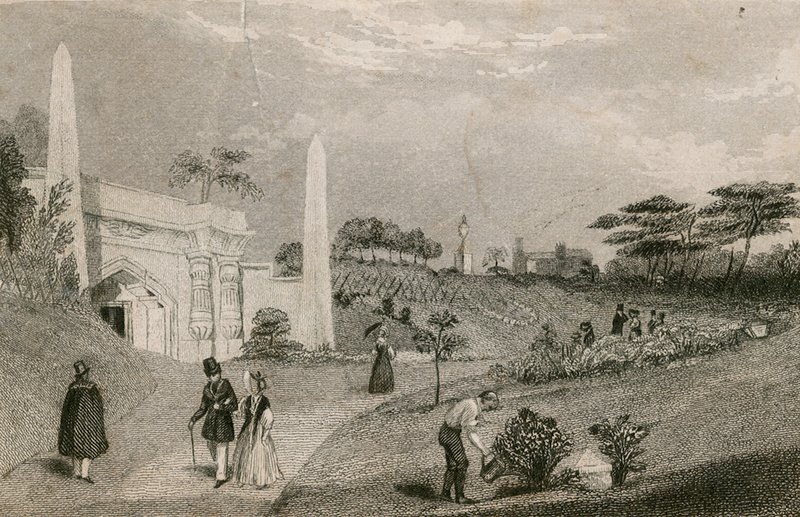 Yeraltı mezarlarına giriş, Highgate Mezarlığı, Londra by English School