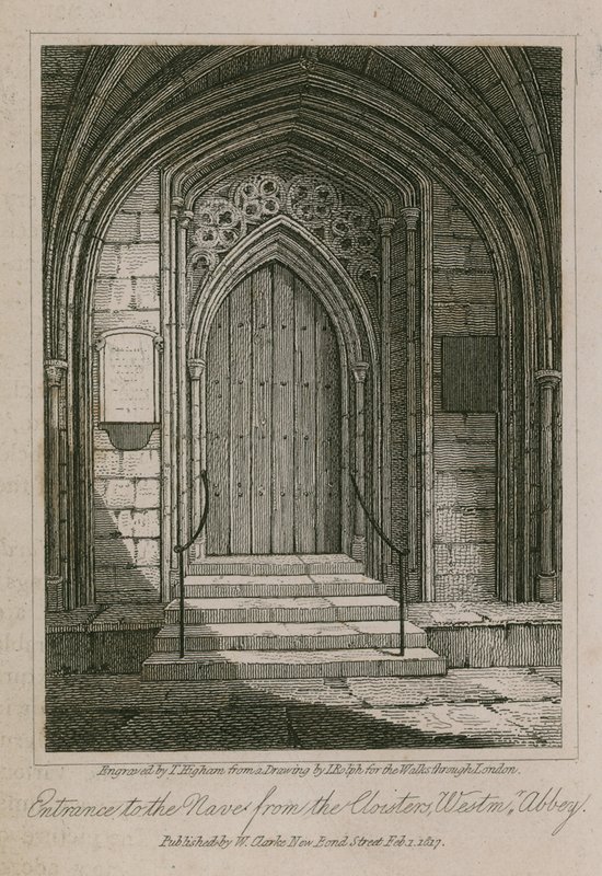 Manastırlardan Nef'e giriş, Westminster Abbey, Londra by English School