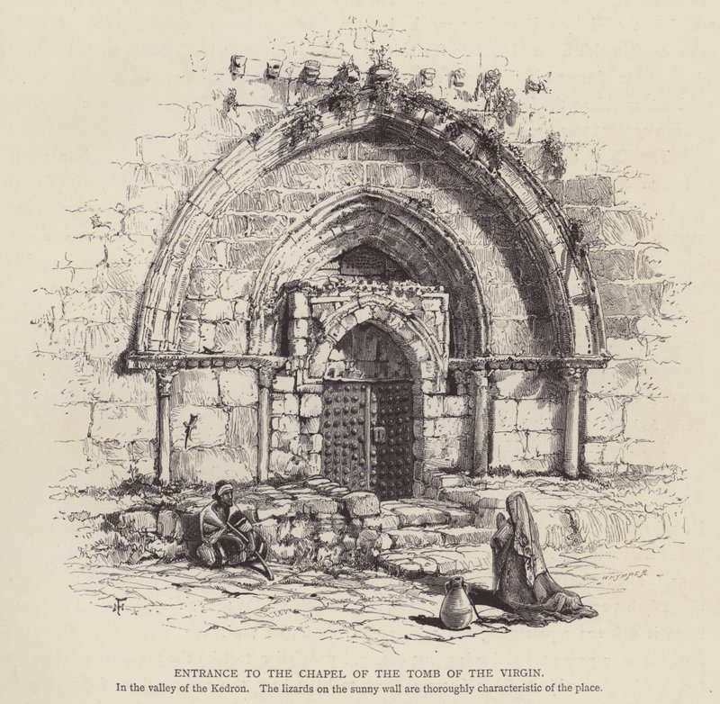 Bakire Mezarı şapelinin girişi (gravür) by English School