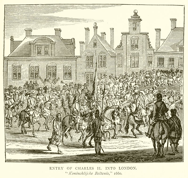 Charles II'nin Londra'ya girişi by English School