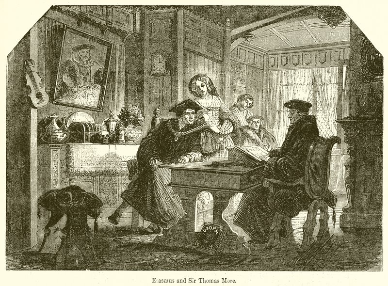Erasmus ve Sir Thomas More by English School