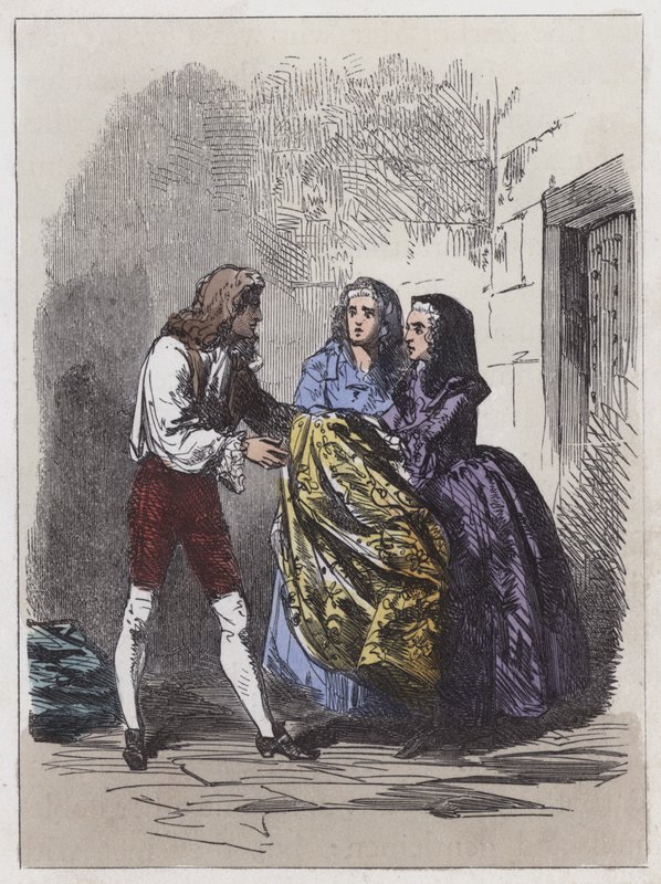 Escape of the Earl of Nithsdale (renkli gravür) by English School