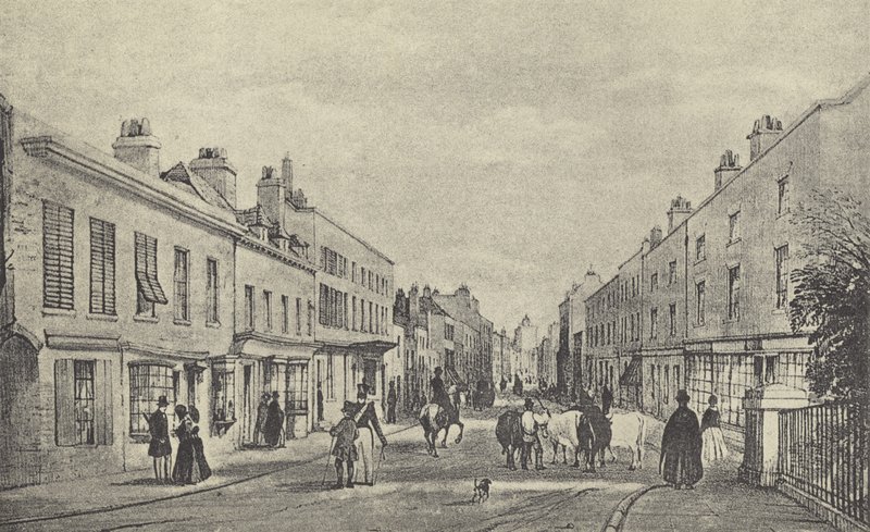 Eton High Street, 1844 (gravür) by English School