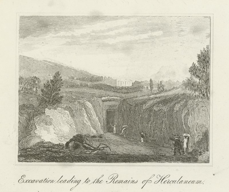 Herculaneum Kalıntılarına giden kazı by English School