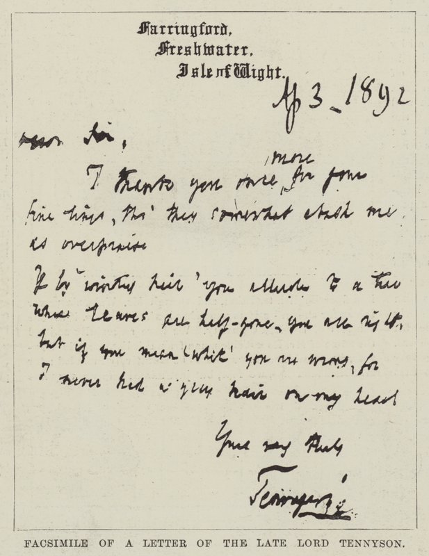 Merhum Lord Tennyson