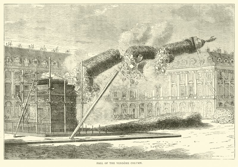 Vendome Sütununun Düşüşü, Nisan 1871 by English School