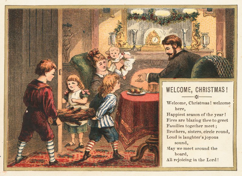Aile Noel için hazırlanıyor, Noel Kartı by English School