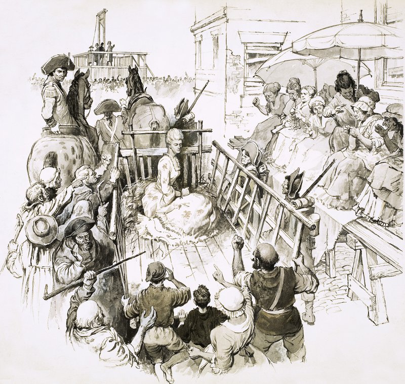 Ünlü Mahkumlar: Marie Antoinette giyotine giderken by English School