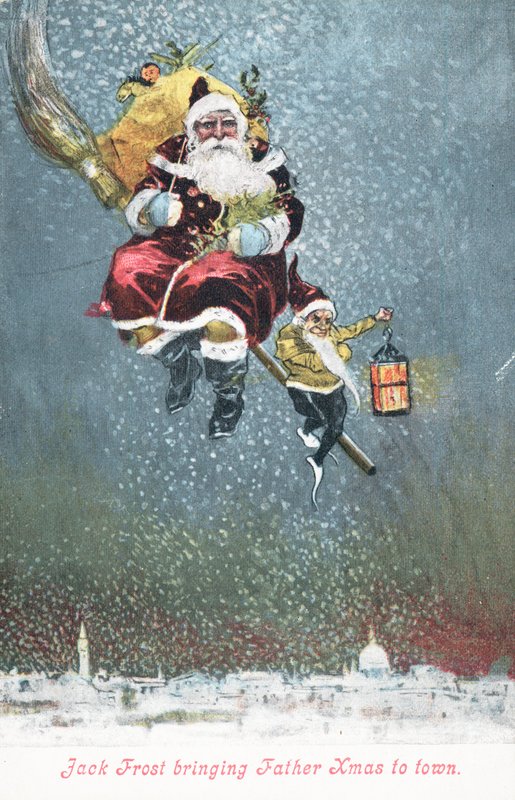Süpürgesinde Noel Baba, Noel Kartı by English School
