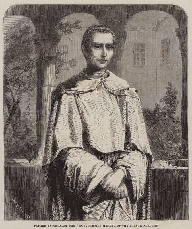 Peder Lacordaire, Fransız Akademisinin Yeni Seçilmiş Üyesi (gravür) by English School