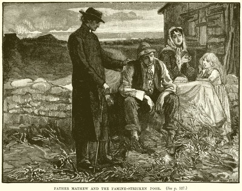 Peder Mathew ve Kıtlıktan Mahvolmuş Yoksullar by English School