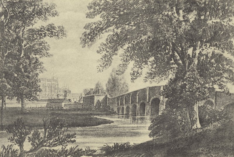 On Beş Kemerli Köprü, 1818 (gravür) by English School