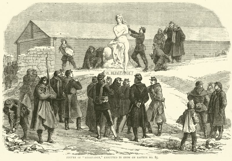 Direniş Figürü, 85 No'lu Bastion'da karda idam edildi, Aralık 1870 by English School