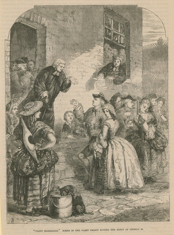 Filo Evlilikleri; Kral George II döneminde Filo Hapishanesinde sahne by English School