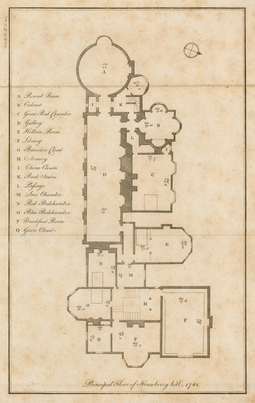 Ana katın kat planı, Strawberry Hill, Londra by English School