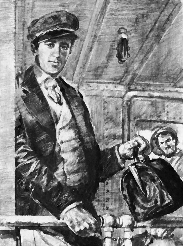 Joseph Conrad, İngiliz tüccar hizmetinde (lito) yıllarca dünyanın okyanuslarını dolaştı. by English School
