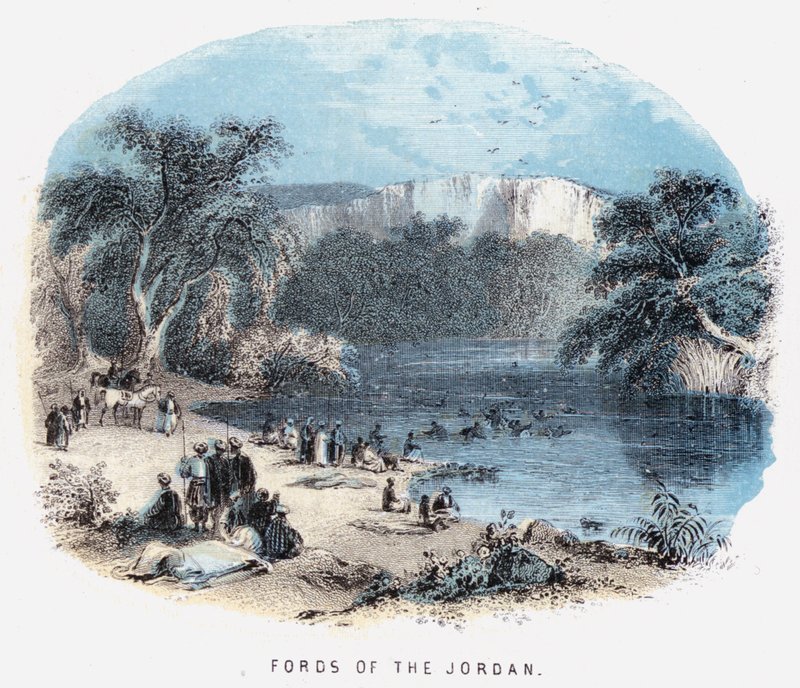 Ürdün Geçitleri (renkli gravür) by English School