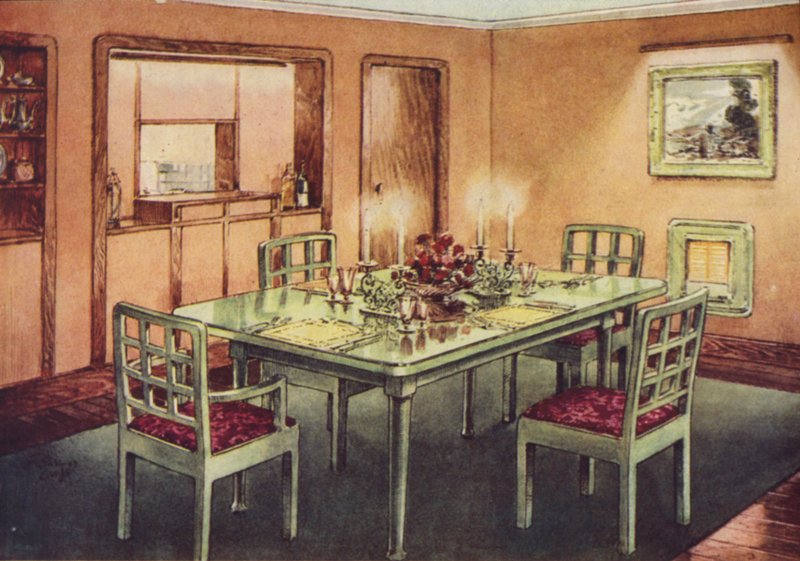 Resmi yemek odası (renkli taş) by English School