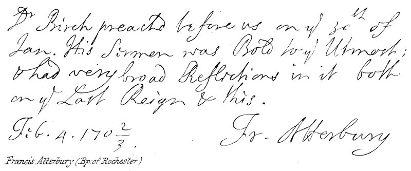 Francis Atterbury (Bp: Rochester